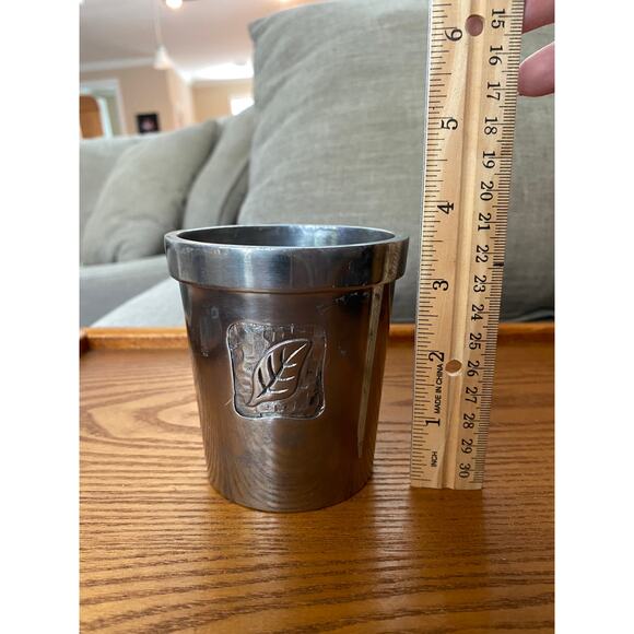 Pewter flower pot, candle holder, small - Picture 5 of 8